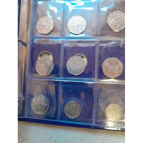 217 - Coins : 32 x £ 2 coins mainly collectable reverse head, & 54 x  50 pence coins with collectable reve... 