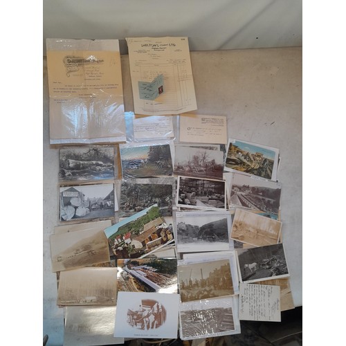 205 - Postcards : approx 75 thematic postcards all connected with logging & lumbar industry, lots of bette... 