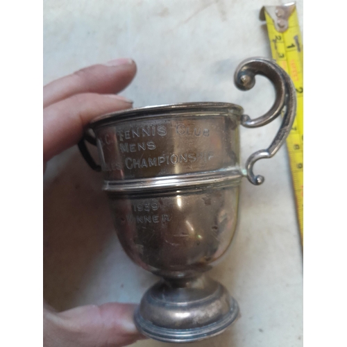 254 - silver trophy BBC Mens Tennis Cup 1939 100 g