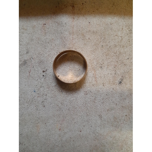 262 - 9 ct gold wedding band size S 3.6 g