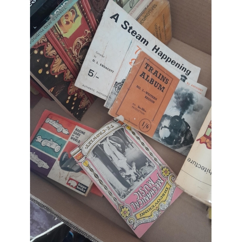 285 - Box of interesting fairground, steam and traction interest books, Observer, Shires included