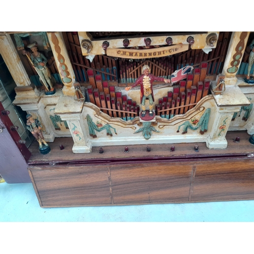 293 - Hand made scale model of a Freelance Anderton & Rowland 1911  fairground organ in carry case, exhibi... 