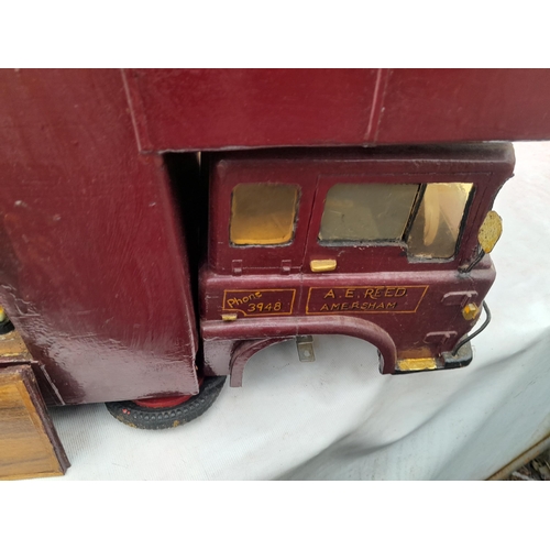 293 - Hand made scale model of a Freelance Anderton & Rowland 1911  fairground organ in carry case, exhibi... 