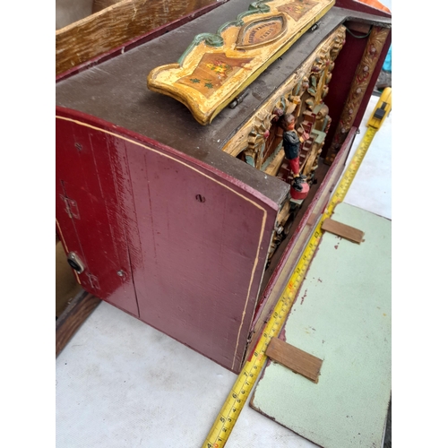 298 - Hand made scale model of a Grand Gaudin fairground mechanical musical organ in carry case, exhibited... 