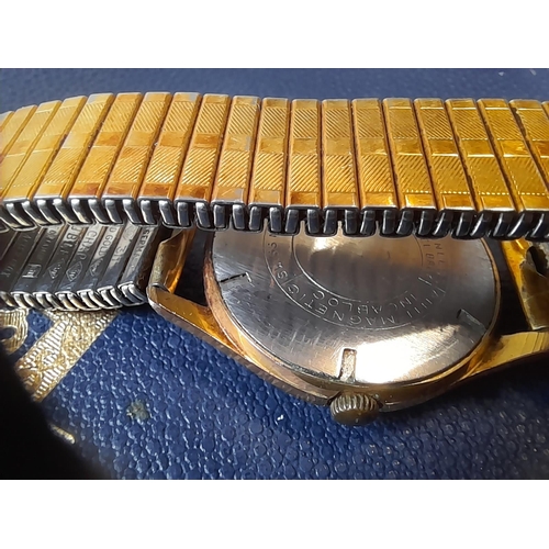 680 - Masonic Bible & Gents gold plated vintage wristwatch