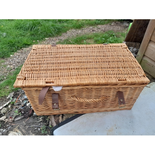 9 - Hamper full of vintage linen and lace