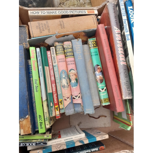 61 - Box of books : earlier Ladybirds in scrappy condition noticed