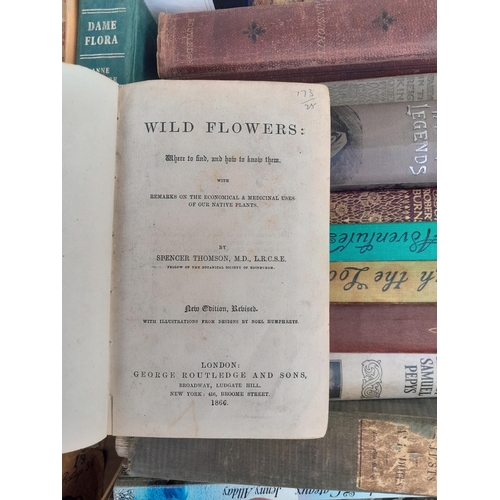 117 - Box of books : cookery, Wild Flowers etc.