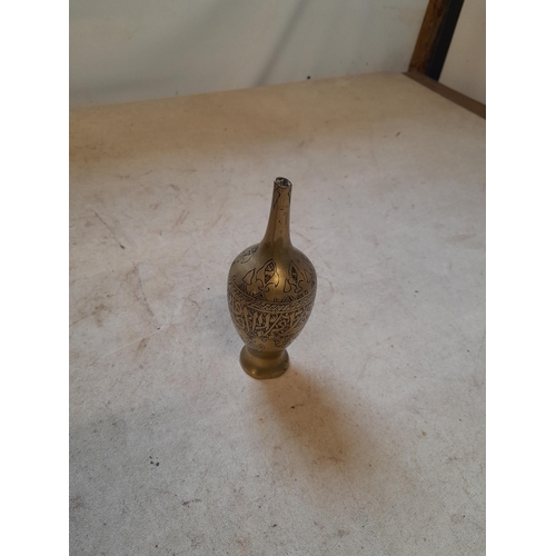 547 - Indian 19th century cut down brass rosewater sprinkler