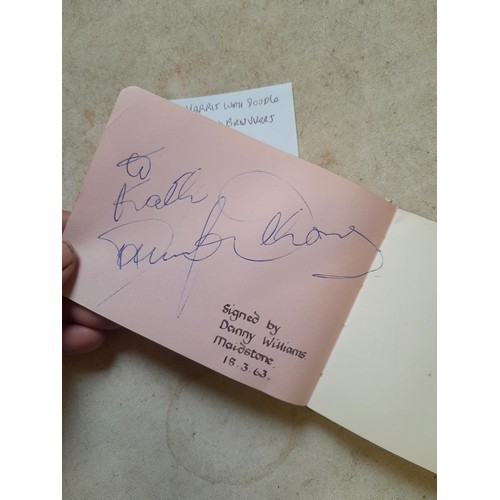 556 - Autograph album : Joe Brown, Rolf Harris and others