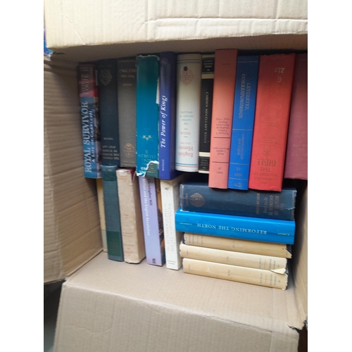 33 - Box of books , mainly history themed, Mr Secretary Walsingham in three volumes