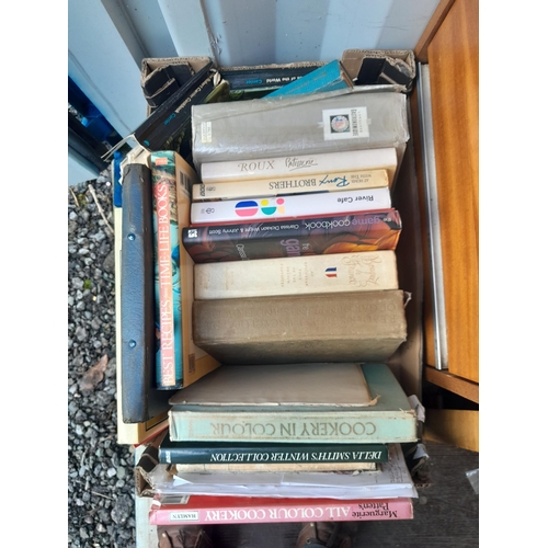 42 - Box of books , mainly cookery themed