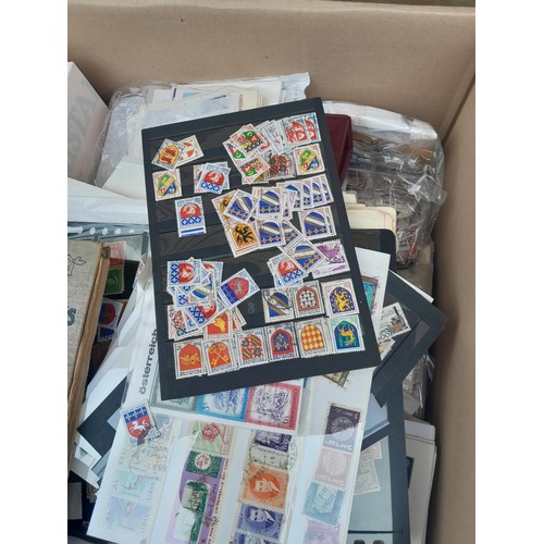 59 - Stamps : Large box of stamps, mint and used in albums