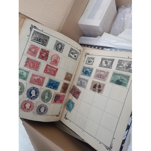 59 - Stamps : Large box of stamps, mint and used in albums