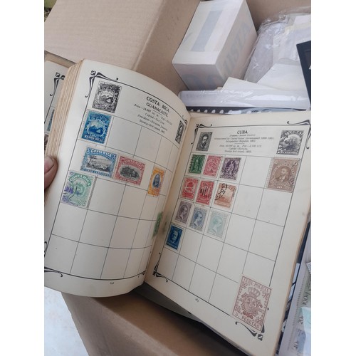 59 - Stamps : Large box of stamps, mint and used in albums