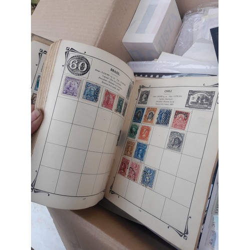 59 - Stamps : Large box of stamps, mint and used in albums