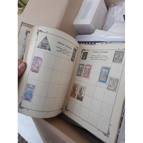 59 - Stamps : Large box of stamps, mint and used in albums