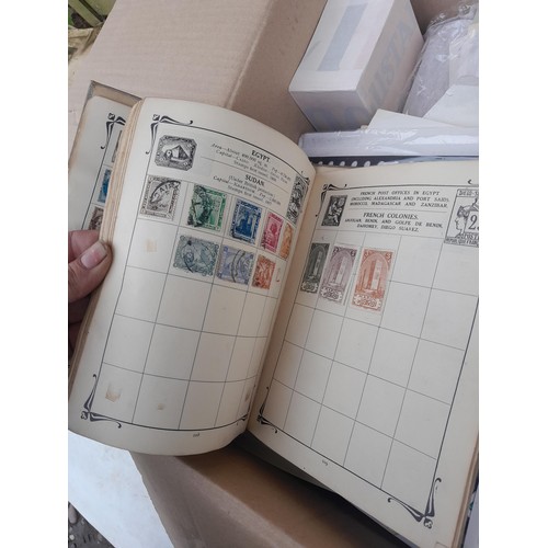 59 - Stamps : Large box of stamps, mint and used in albums