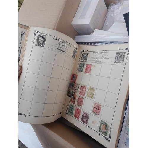 59 - Stamps : Large box of stamps, mint and used in albums