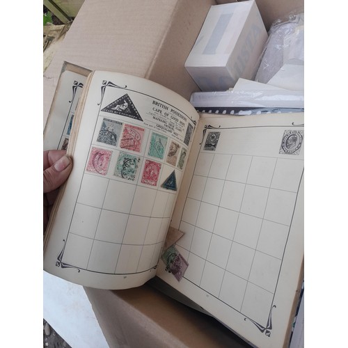 59 - Stamps : Large box of stamps, mint and used in albums