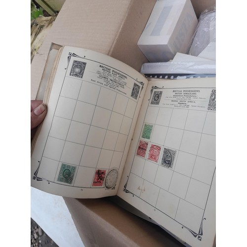 59 - Stamps : Large box of stamps, mint and used in albums