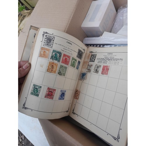 59 - Stamps : Large box of stamps, mint and used in albums