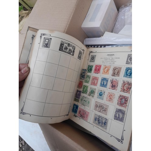 59 - Stamps : Large box of stamps, mint and used in albums