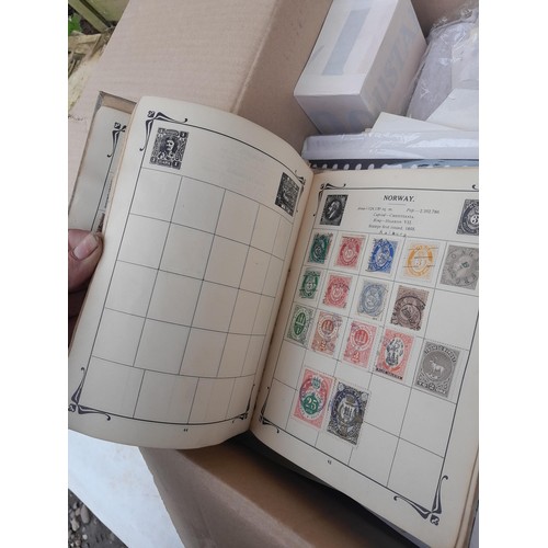 59 - Stamps : Large box of stamps, mint and used in albums