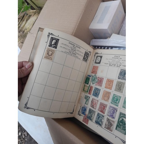 59 - Stamps : Large box of stamps, mint and used in albums