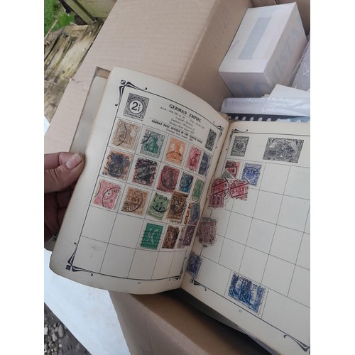 59 - Stamps : Large box of stamps, mint and used in albums