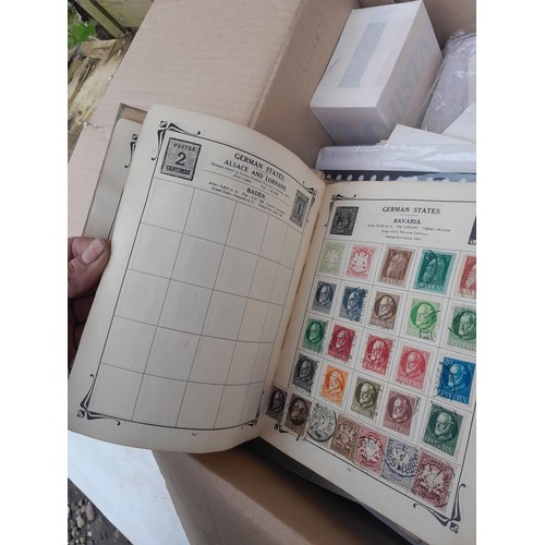 59 - Stamps : Large box of stamps, mint and used in albums