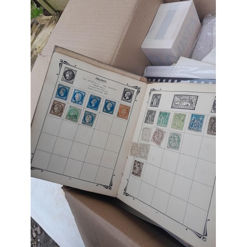 59 - Stamps : Large box of stamps, mint and used in albums