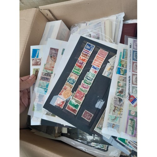 59 - Stamps : Large box of stamps, mint and used in albums