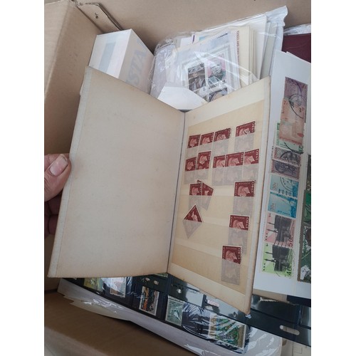 59 - Stamps : Large box of stamps, mint and used in albums