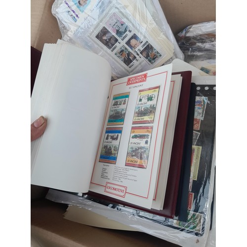 59 - Stamps : Large box of stamps, mint and used in albums