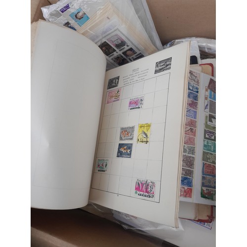 59 - Stamps : Large box of stamps, mint and used in albums