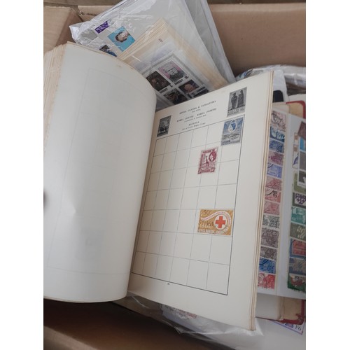 59 - Stamps : Large box of stamps, mint and used in albums