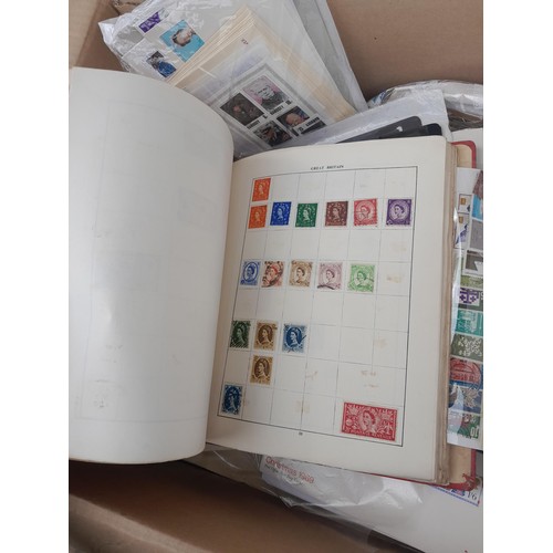 59 - Stamps : Large box of stamps, mint and used in albums