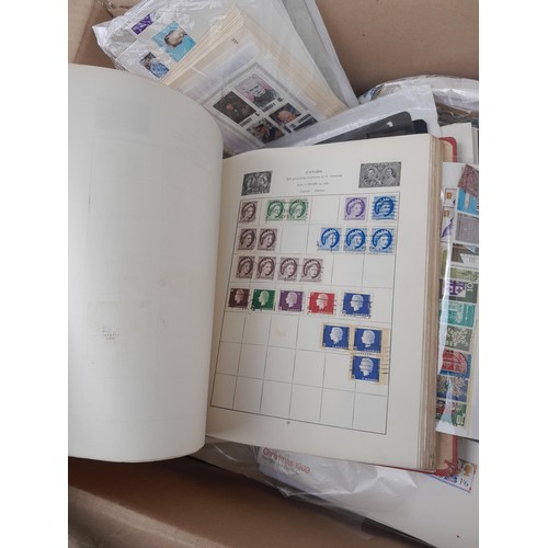 59 - Stamps : Large box of stamps, mint and used in albums