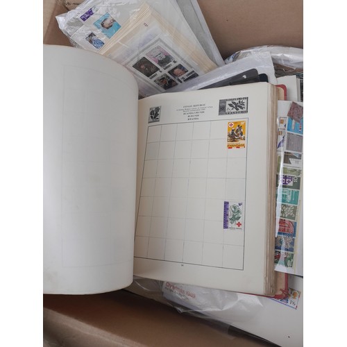 59 - Stamps : Large box of stamps, mint and used in albums