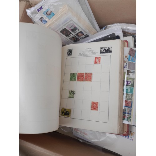 59 - Stamps : Large box of stamps, mint and used in albums