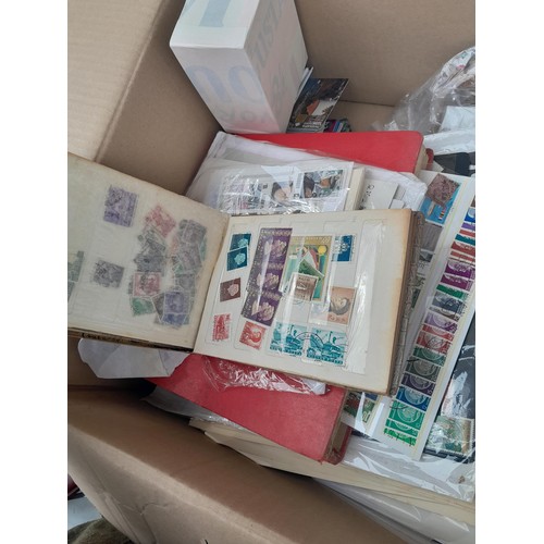 59 - Stamps : Large box of stamps, mint and used in albums