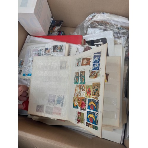 59 - Stamps : Large box of stamps, mint and used in albums