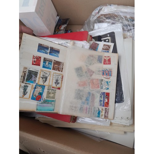 59 - Stamps : Large box of stamps, mint and used in albums