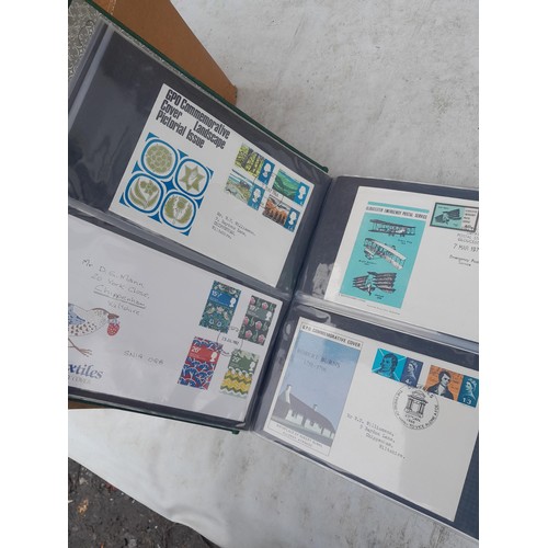 62 - Stamps : box containing 6 x binders of Stamp First Day Covers