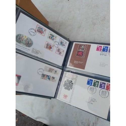 62 - Stamps : box containing 6 x binders of Stamp First Day Covers