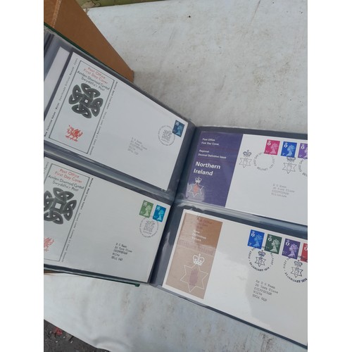 62 - Stamps : box containing 6 x binders of Stamp First Day Covers