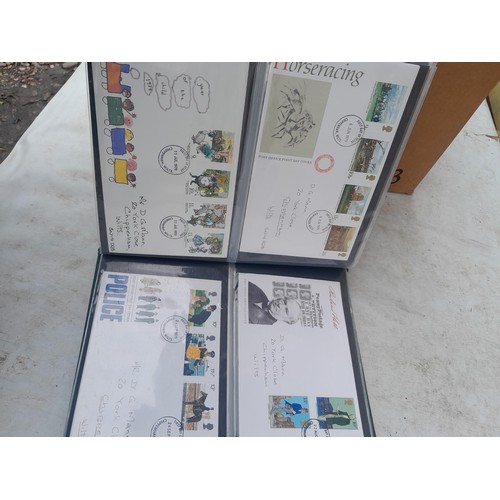 62 - Stamps : box containing 6 x binders of Stamp First Day Covers