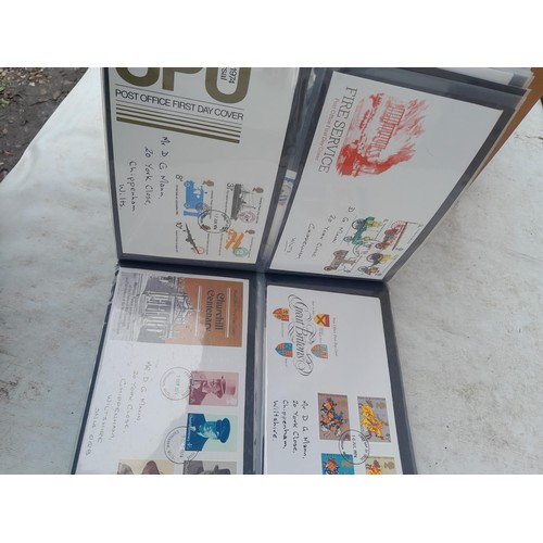 62 - Stamps : box containing 6 x binders of Stamp First Day Covers