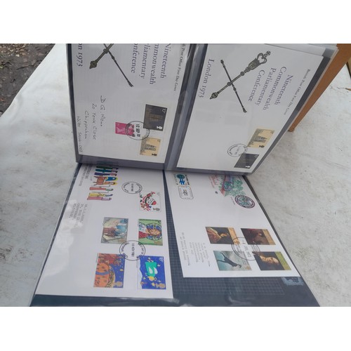 62 - Stamps : box containing 6 x binders of Stamp First Day Covers